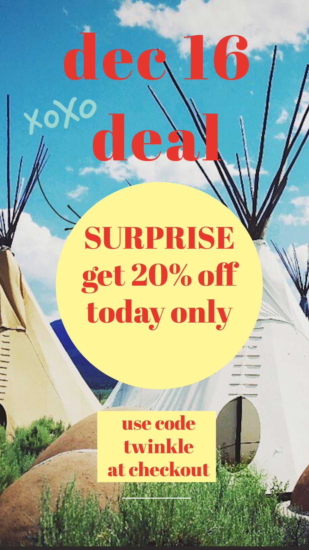 FIRST DAY OF CHRISTMAS DISCOUNT: DEC 16