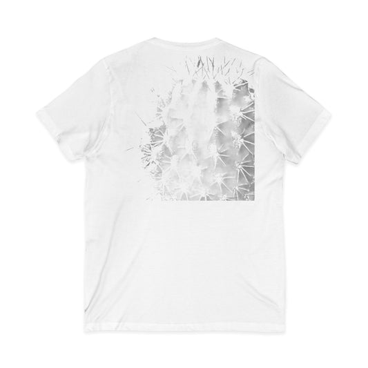 Prickly Cactus Print V-Neck Tee — Vintage Green Succulent Shirt, THE STORE, by avalove