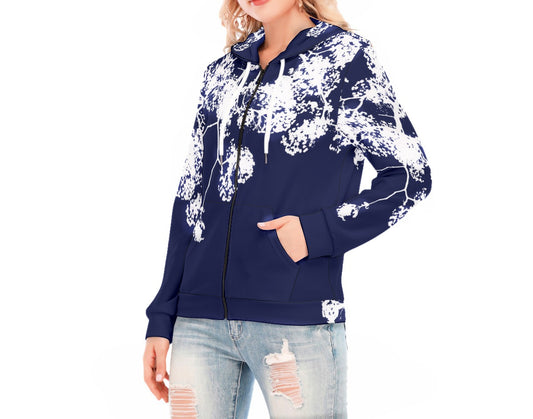 Firework Flower Hoodie With Zipper