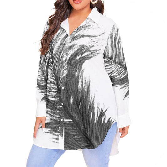 Writing Quill Button Down (Plus Size)