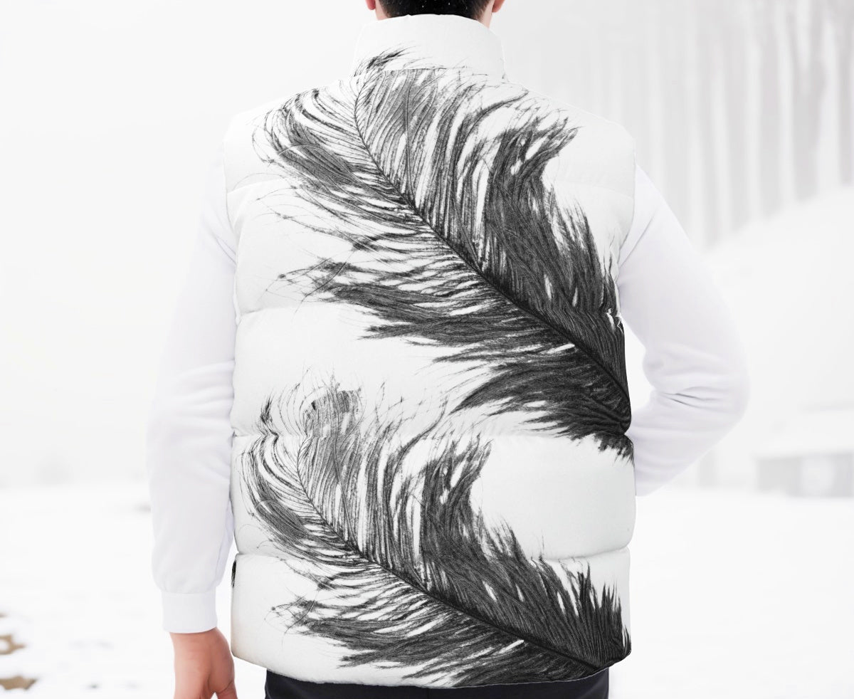 Writer's Quill Simple White Down Vest