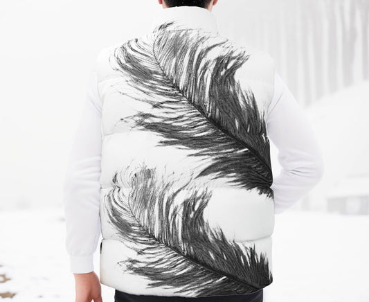 Writer's Quill Simple White Down Vest