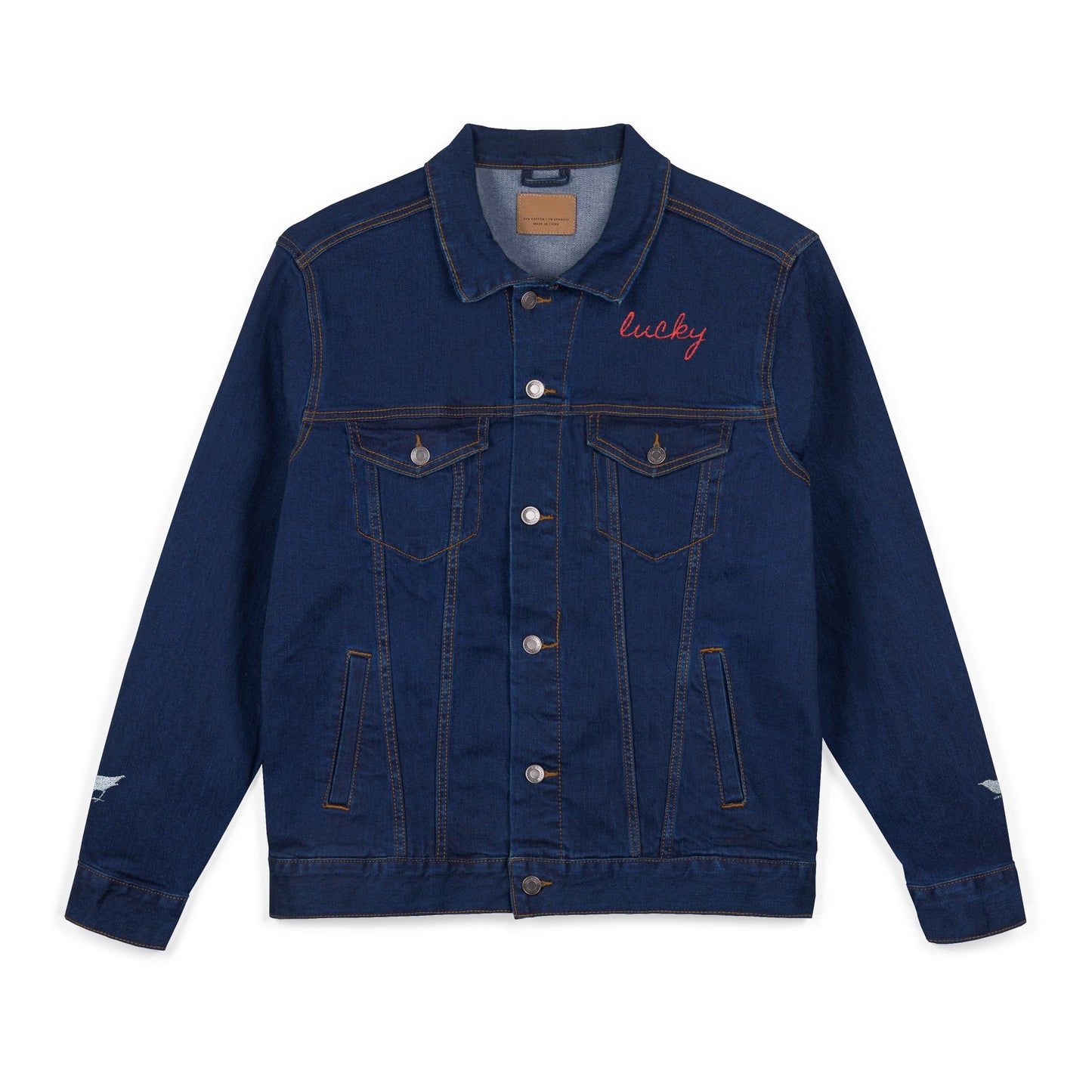 Lucky Bluebirds Unisex Denim Jacket (Embroidery)