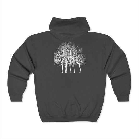 Fairytale Tree Full Zip Hooded Sweatshirt with Birdie- The Store, by avalove