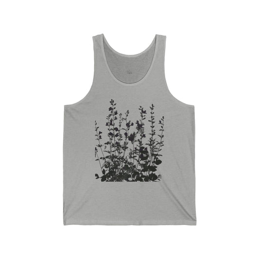 Black Wildflower Botanical Silhouette Tank Top —THE STORE BY AVALOVE
