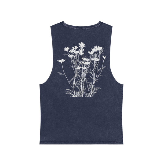 You are the Cosmos Stonewash Tank Top- Blue