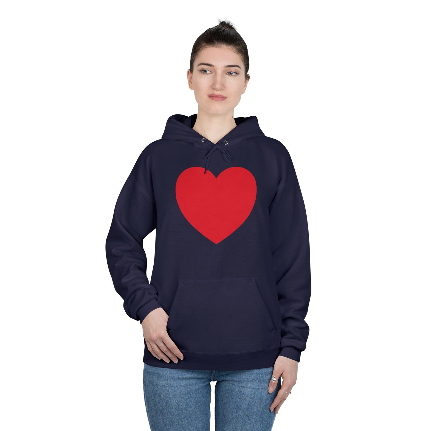 I WEAR MY HEART ON MY SLEEVE Unisex EcoSmart® Pullover Hoodie Sweatshirt