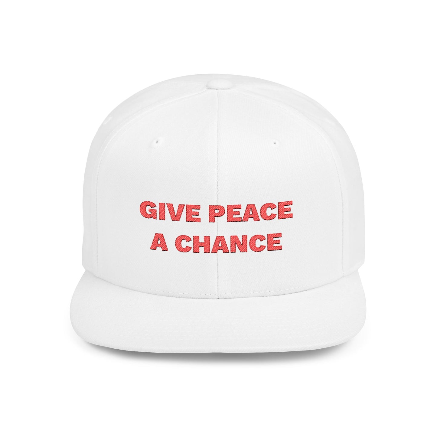 Give Peace A Chance Flat Bill Snapback Hat