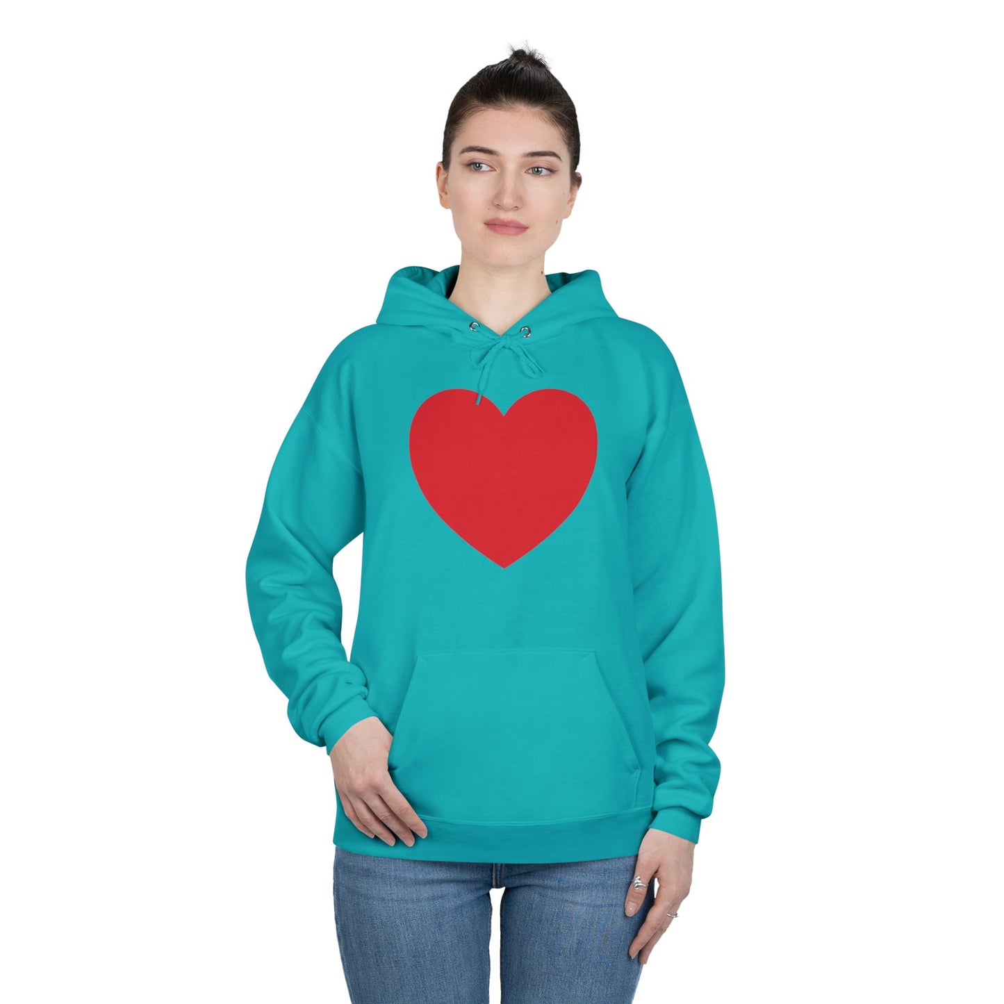 I WEAR MY HEART ON MY SLEEVE Unisex EcoSmart® Pullover Hoodie Sweatshirt
