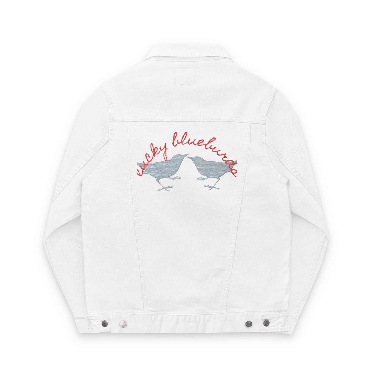 Lucky Bluebirds Unisex Denim Jacket (Embroidery)