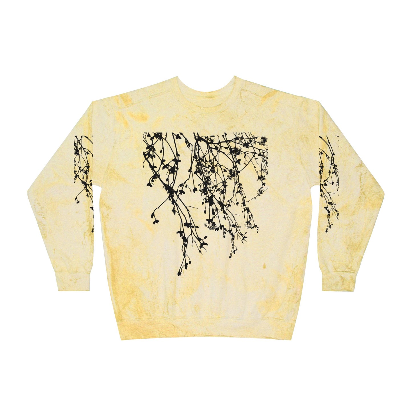 Falling Flowers Crewneck Sweatshirt - Mono Tie Dye- The Store, by avalove