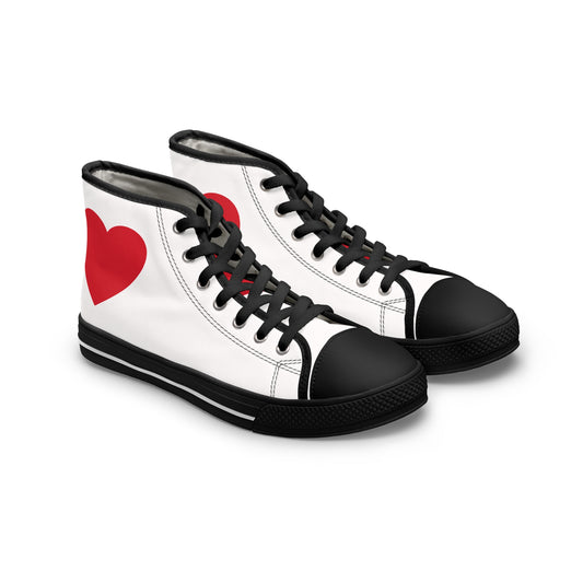 Wear Your Heart on Your Sleeve Women's High Top Sneakers
