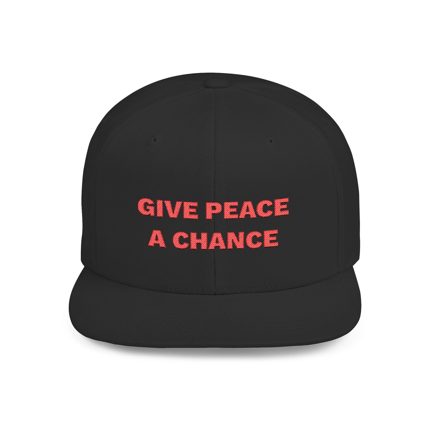 Give Peace A Chance Flat Bill Snapback Hat
