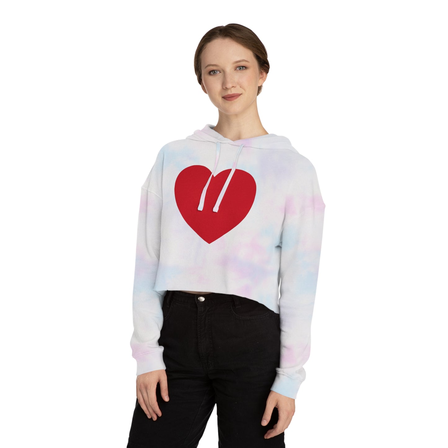 Have a Heart Women’s Cropped Hooded Sweatshirt- many colors