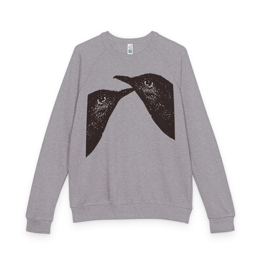 Two Birds Unisex French Terry Raglan Crewneck- The Store by avalove