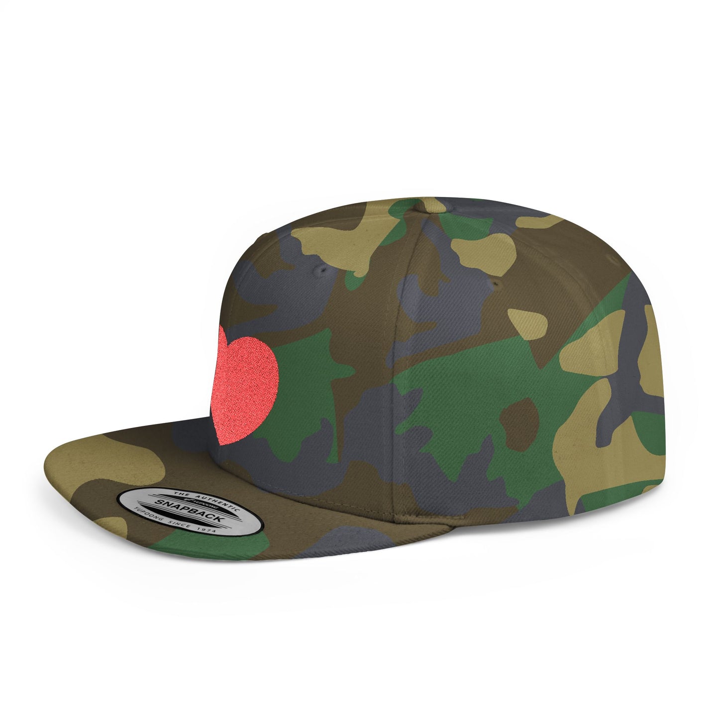 Have a Heart Flat Bill Snapback Hat- many colors