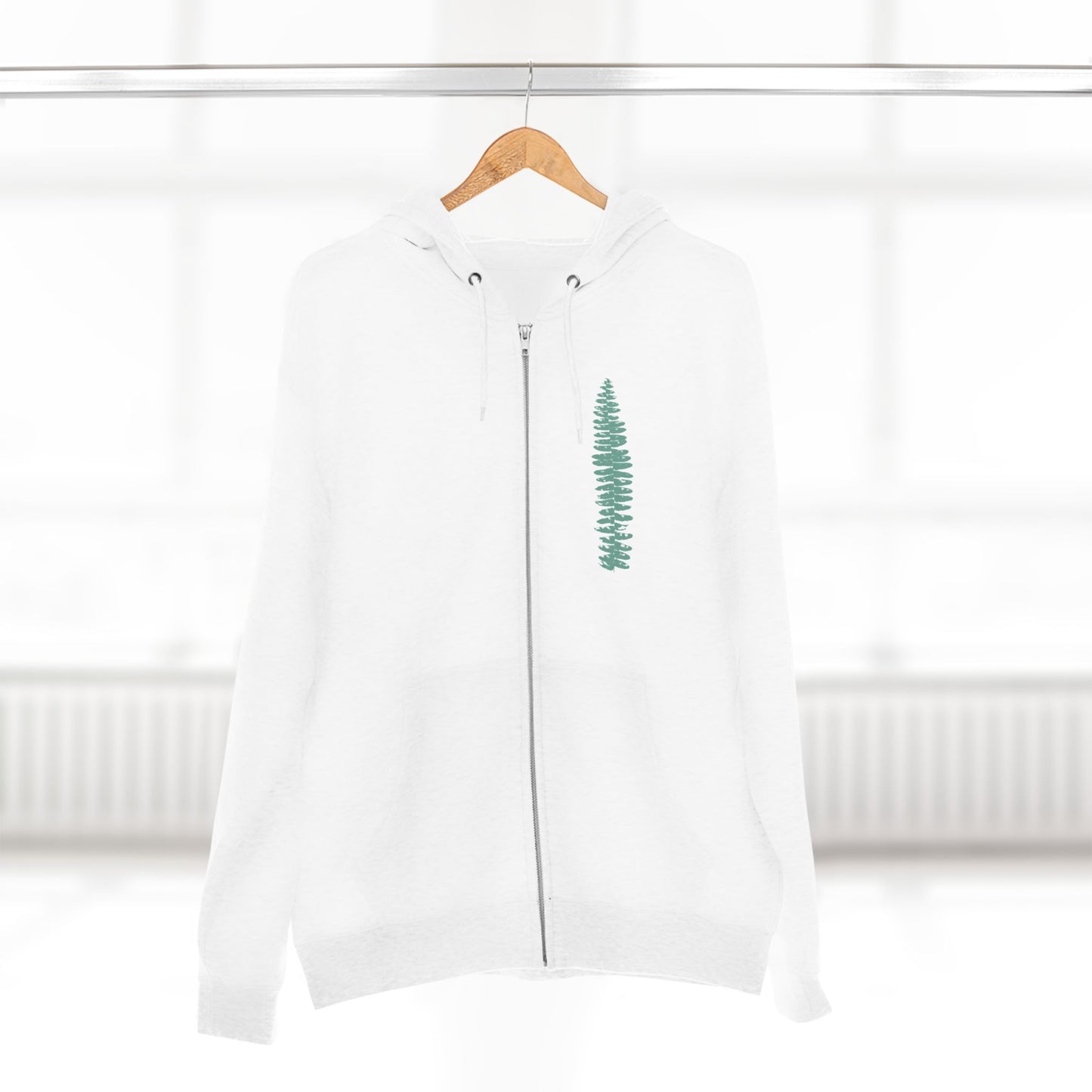 Green Fern, Forest Bathing Unisex Zip Hoodie, THE STORE, by avalove