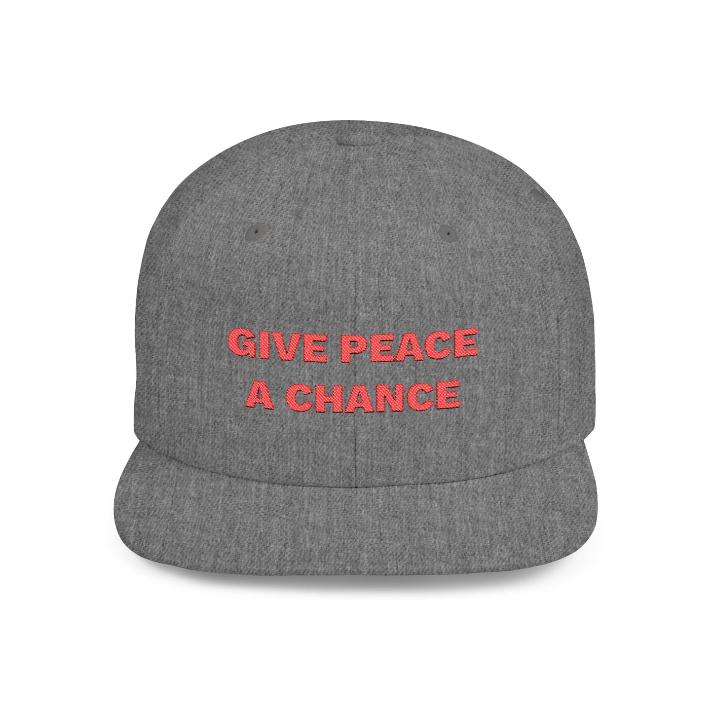 Give Peace A Chance Flat Bill Snapback Hat