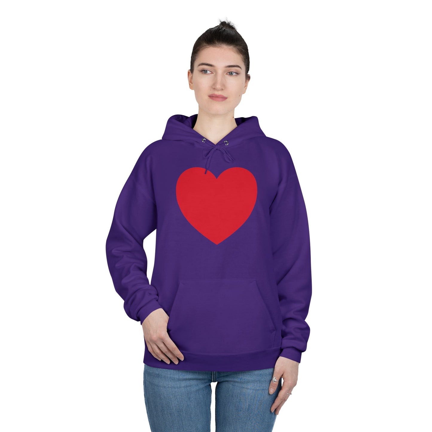 I WEAR MY HEART ON MY SLEEVE Unisex EcoSmart® Pullover Hoodie Sweatshirt