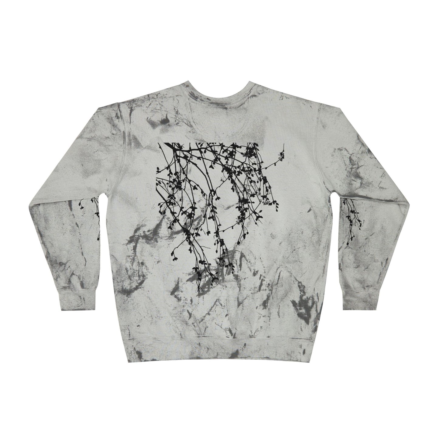Falling Flowers Crewneck Sweatshirt - Mono Tie Dye- The Store, by avalove
