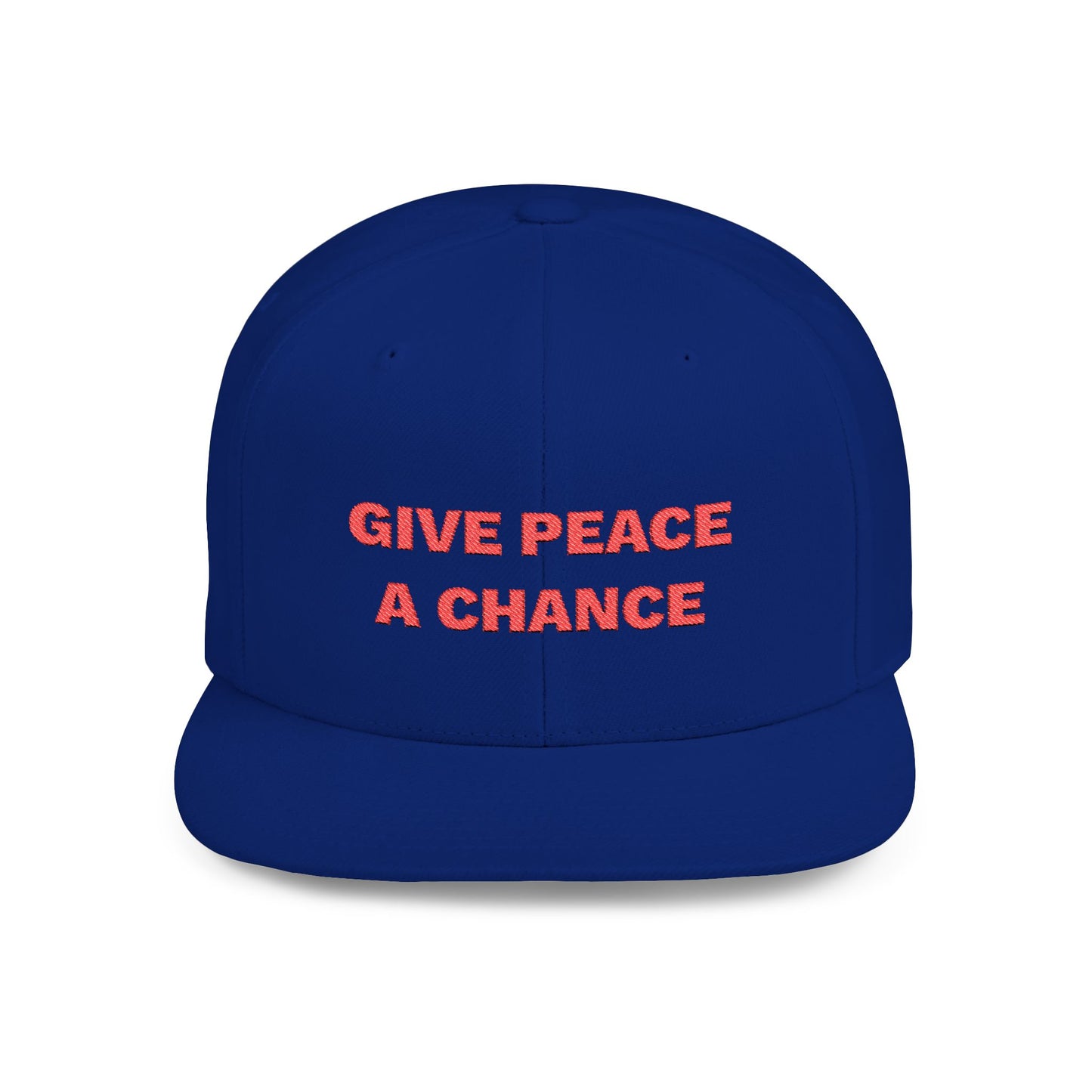 Give Peace A Chance Flat Bill Snapback Hat