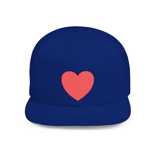 Have a Heart Flat Bill Snapback Hat- many colors