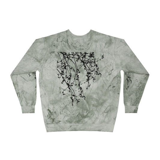 Falling Flowers Crewneck Sweatshirt - Mono Tie Dye- The Store, by avalove