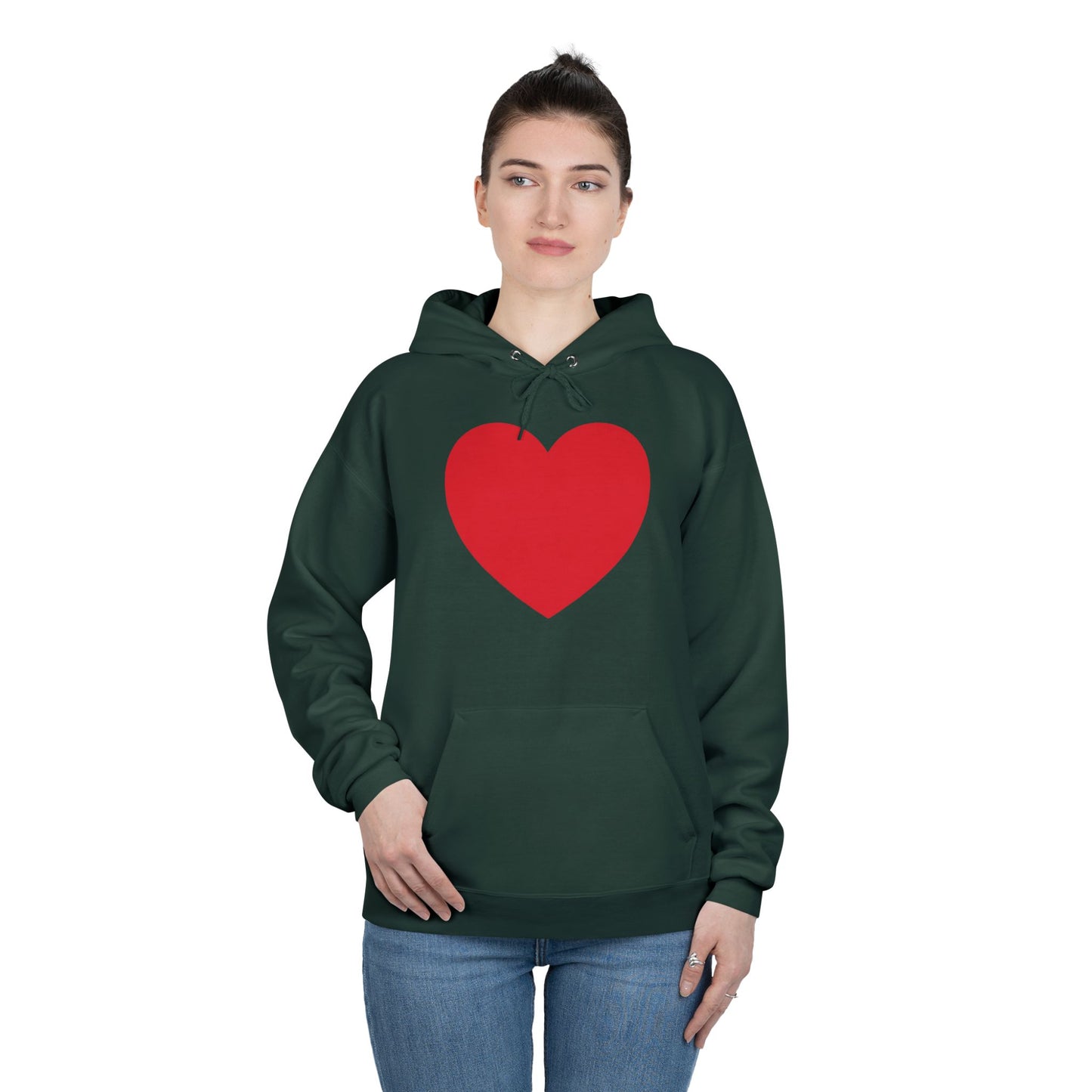 I WEAR MY HEART ON MY SLEEVE Unisex EcoSmart® Pullover Hoodie Sweatshirt