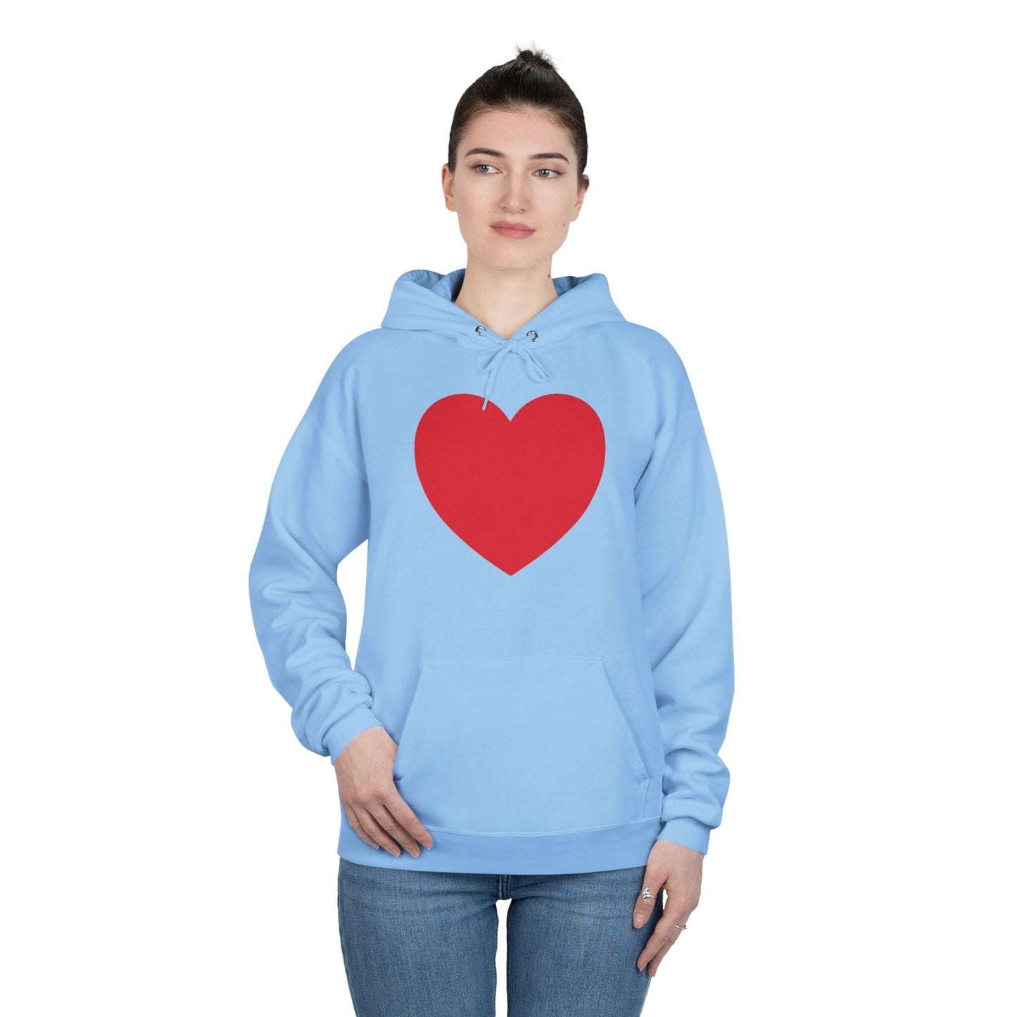 I WEAR MY HEART ON MY SLEEVE Unisex EcoSmart® Pullover Hoodie Sweatshirt