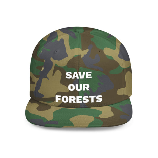 Save our Forests Flat Bill Snapback Hat- Two Colors