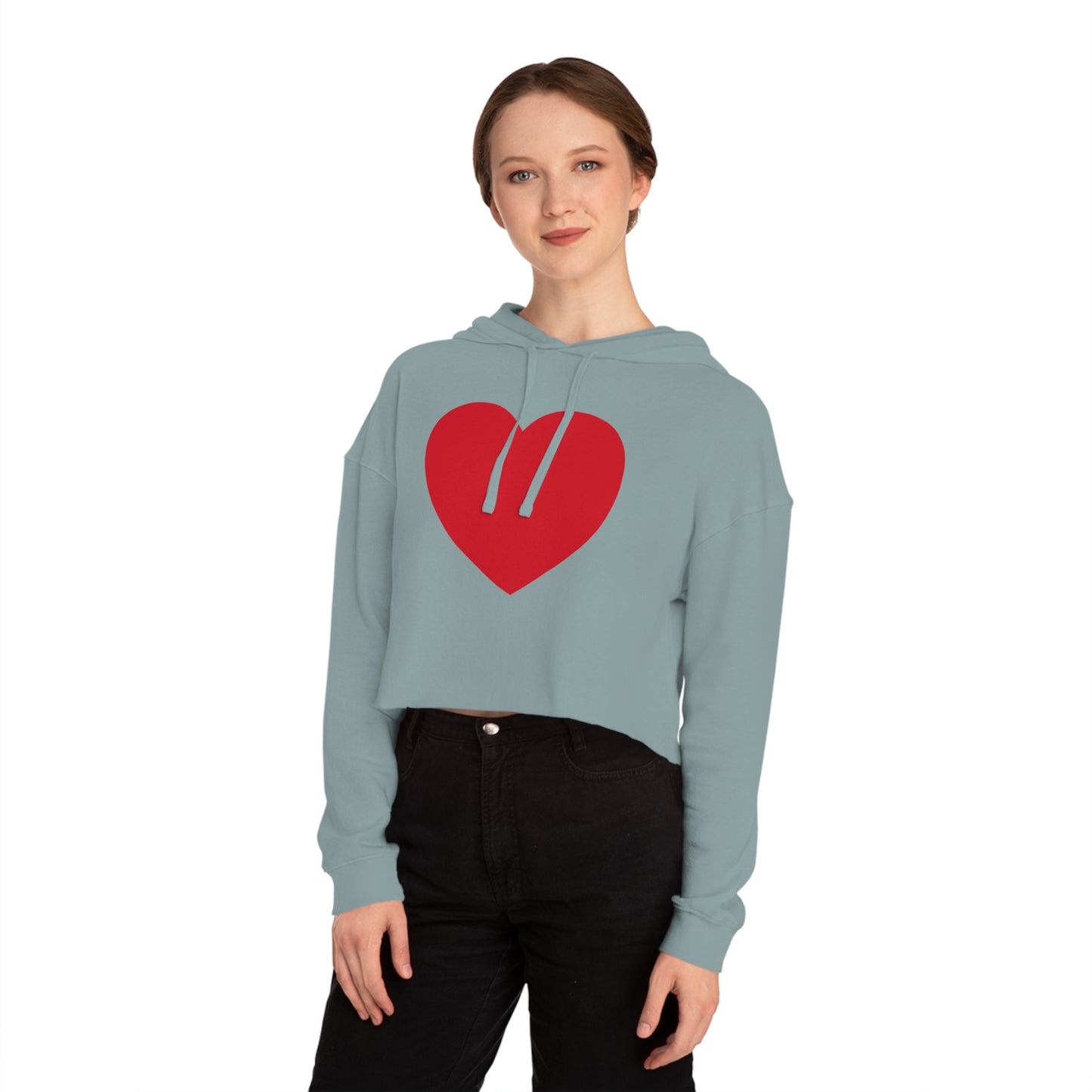 Have a Heart Women’s Cropped Hooded Sweatshirt- many colors