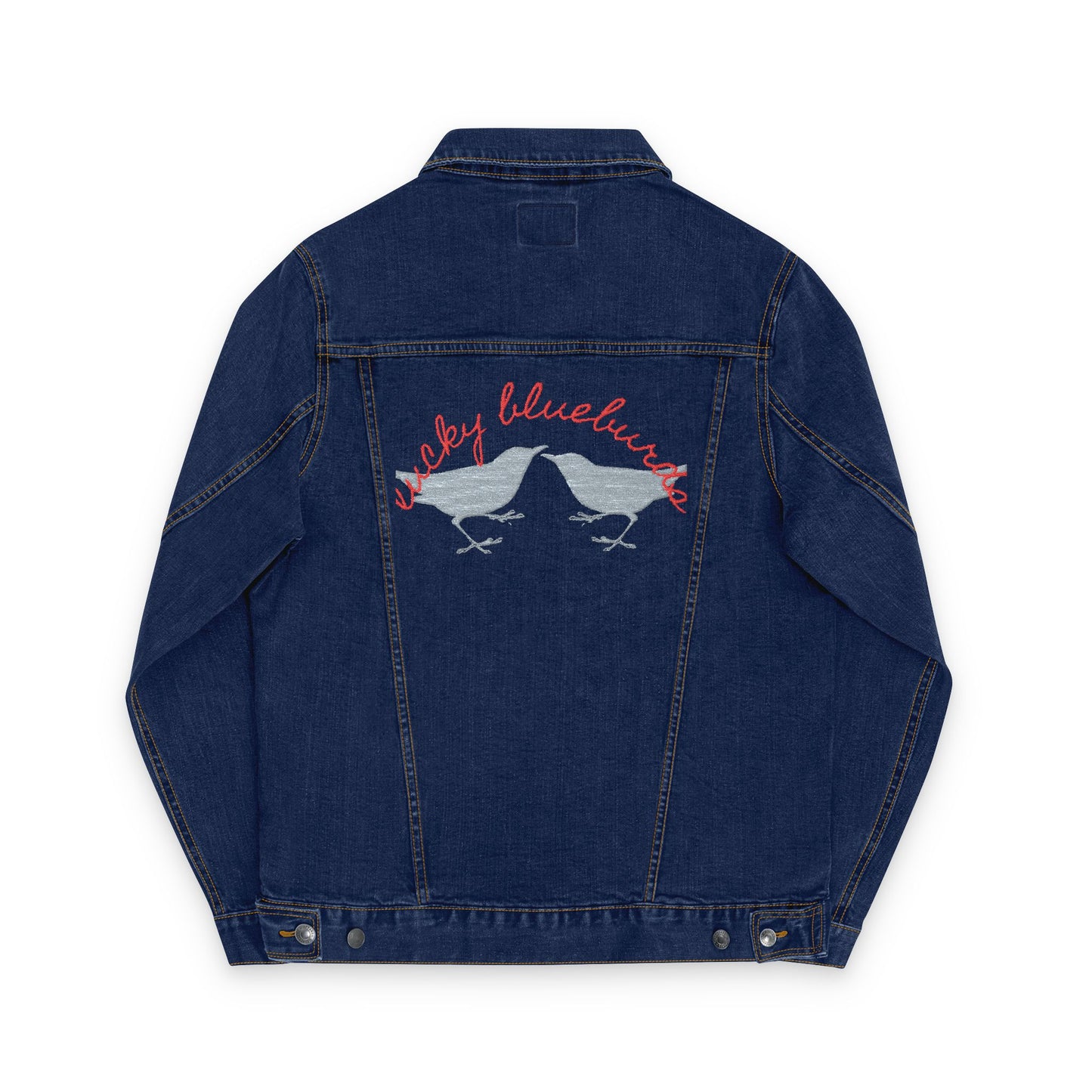 Lucky Bluebirds Unisex Denim Jacket (Embroidery)