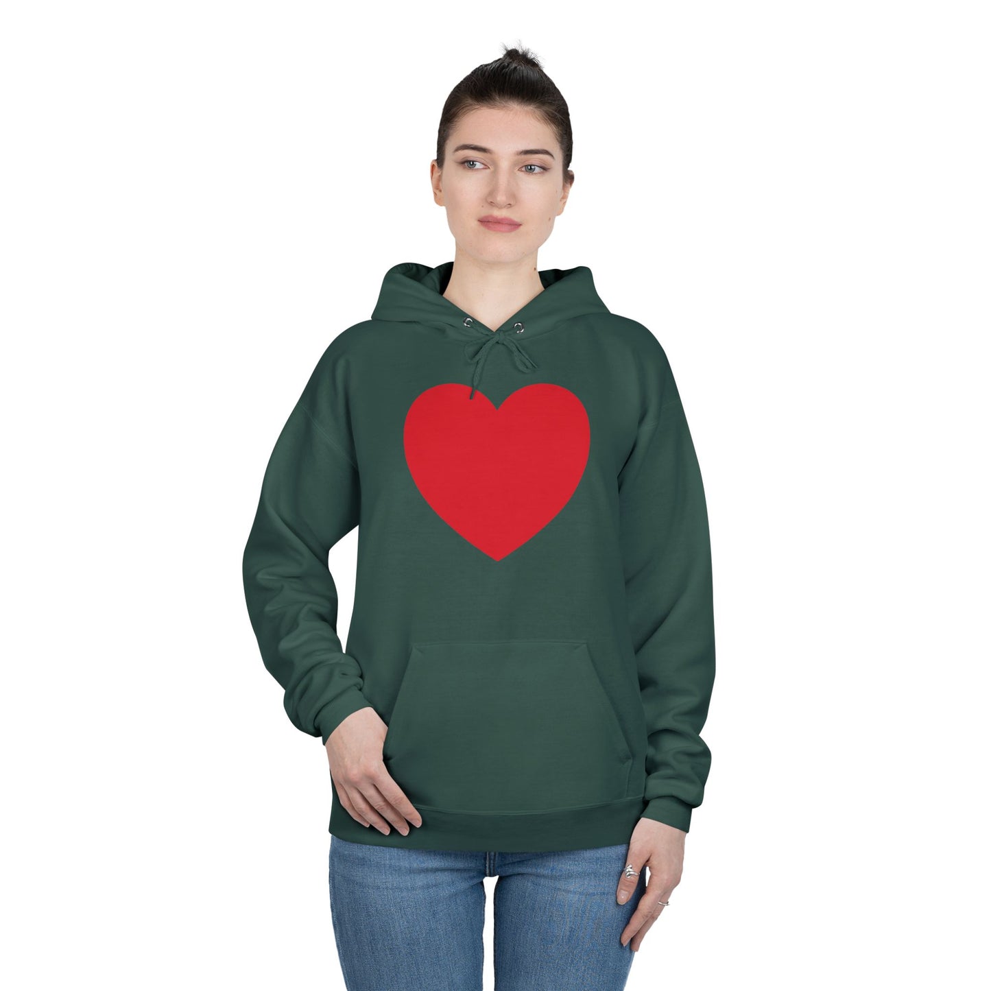 I WEAR MY HEART ON MY SLEEVE Unisex EcoSmart® Pullover Hoodie Sweatshirt