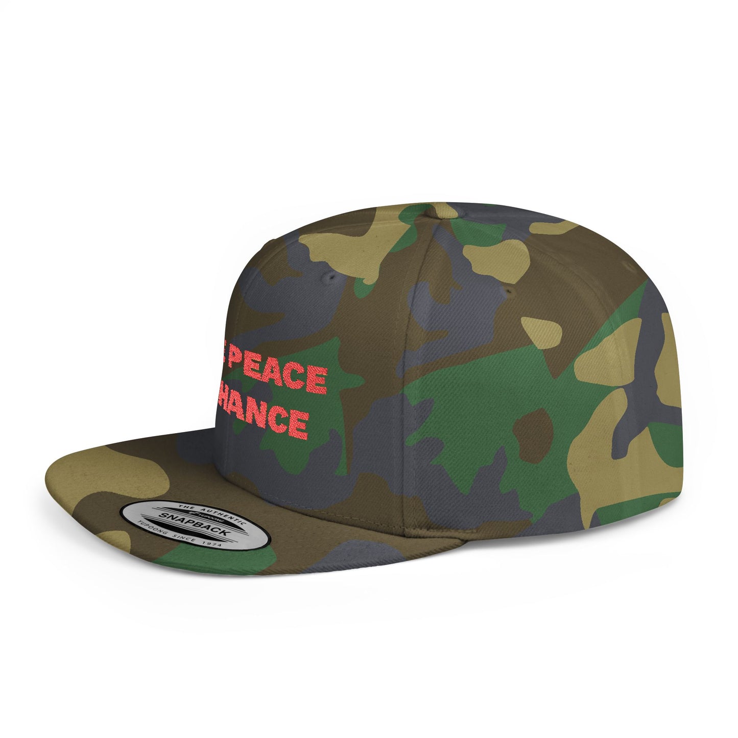 Give Peace A Chance Flat Bill Snapback Hat