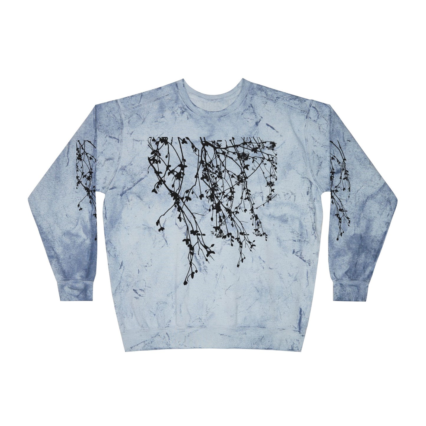 Falling Flowers Crewneck Sweatshirt - Mono Tie Dye- The Store, by avalove