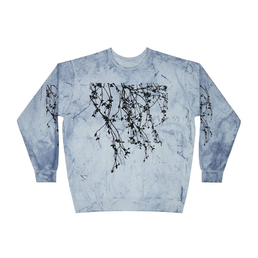 Falling Flowers Crewneck Sweatshirt - Mono Tie Dye- The Store, by avalove