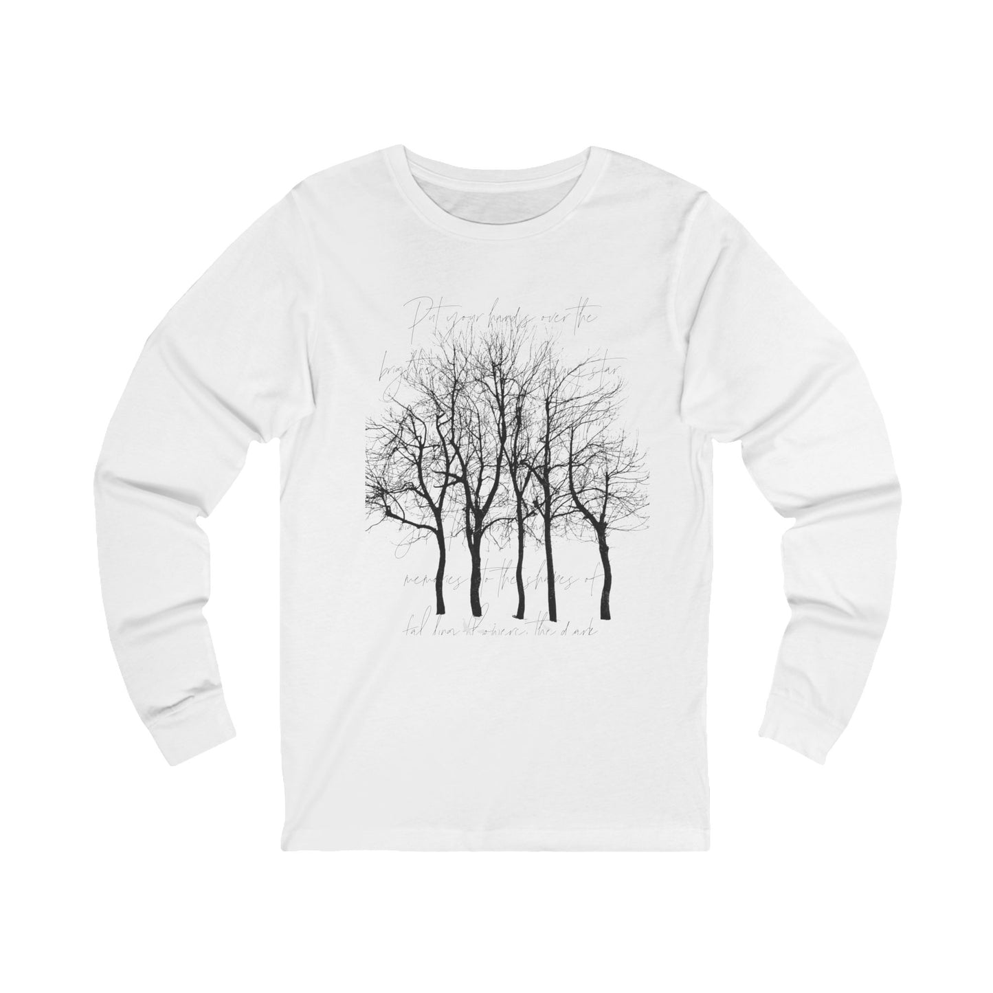 Fairytale Tree with Poetry Unisex Jersey Long Sleeve Tee