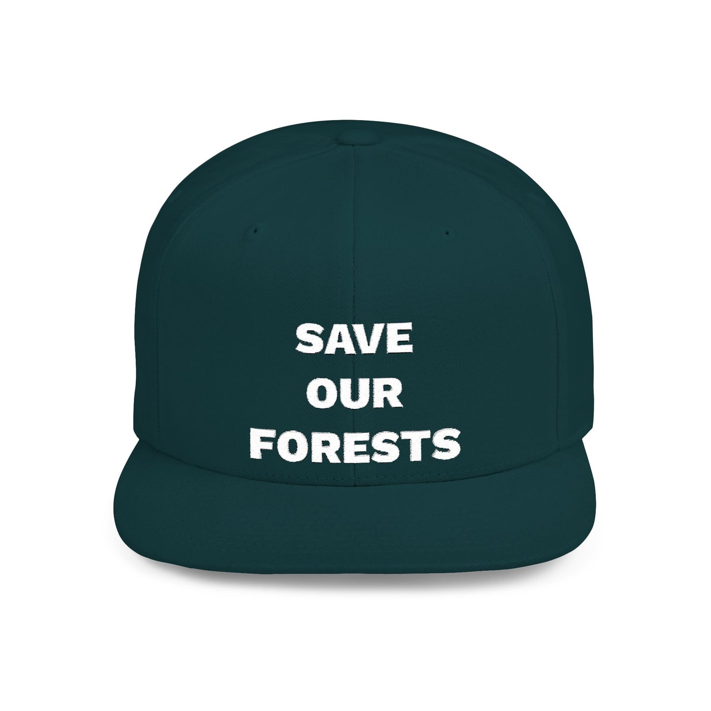 Save our Forests Flat Bill Snapback Hat- Two Colors
