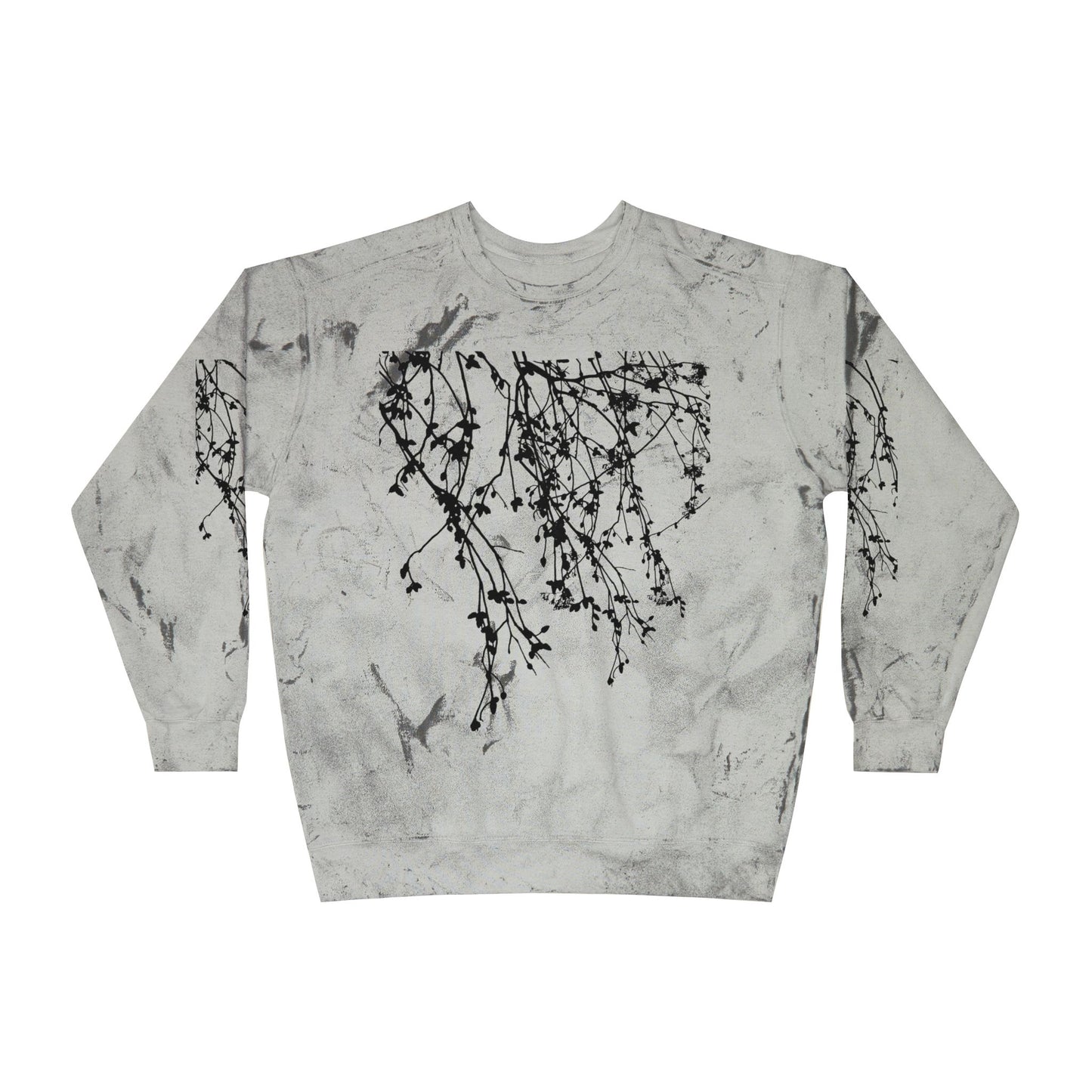 Falling Flowers Crewneck Sweatshirt - Mono Tie Dye- The Store, by avalove