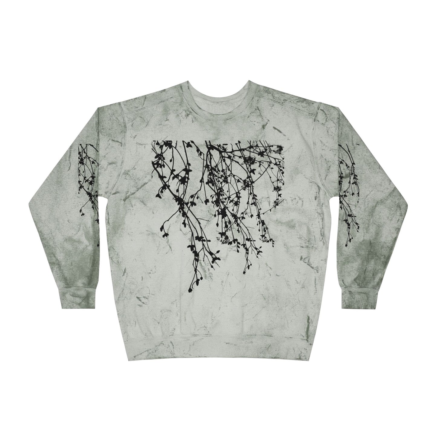 Falling Flowers Crewneck Sweatshirt - Mono Tie Dye- The Store, by avalove