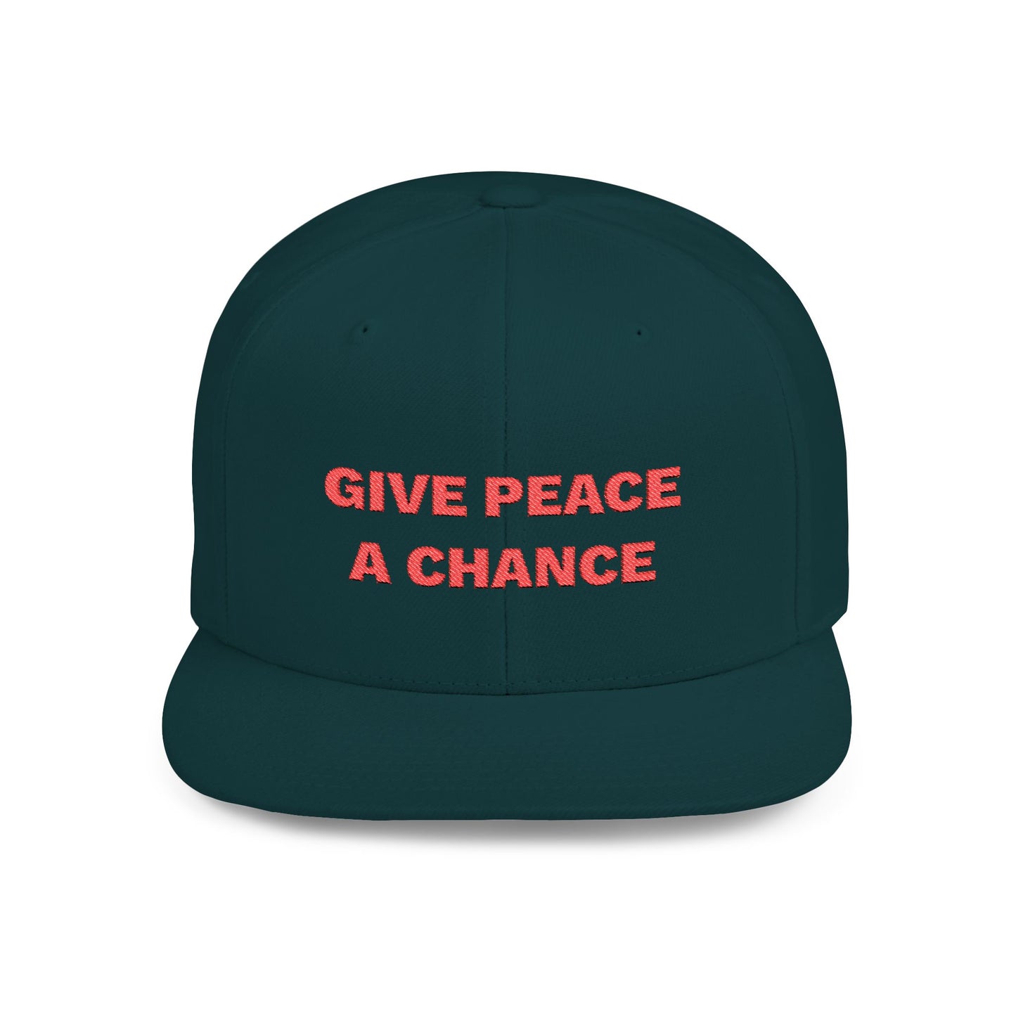 Give Peace A Chance Flat Bill Snapback Hat