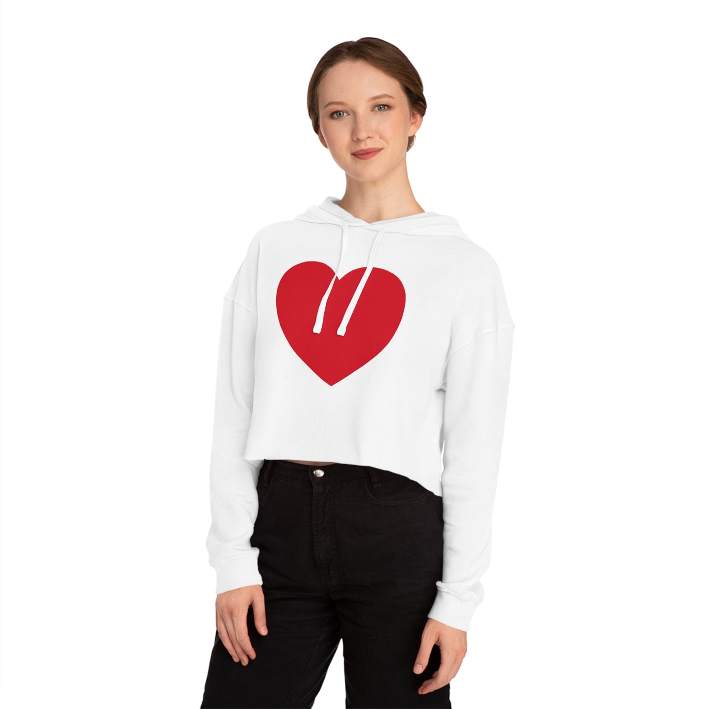 Have a Heart Women’s Cropped Hooded Sweatshirt- many colors