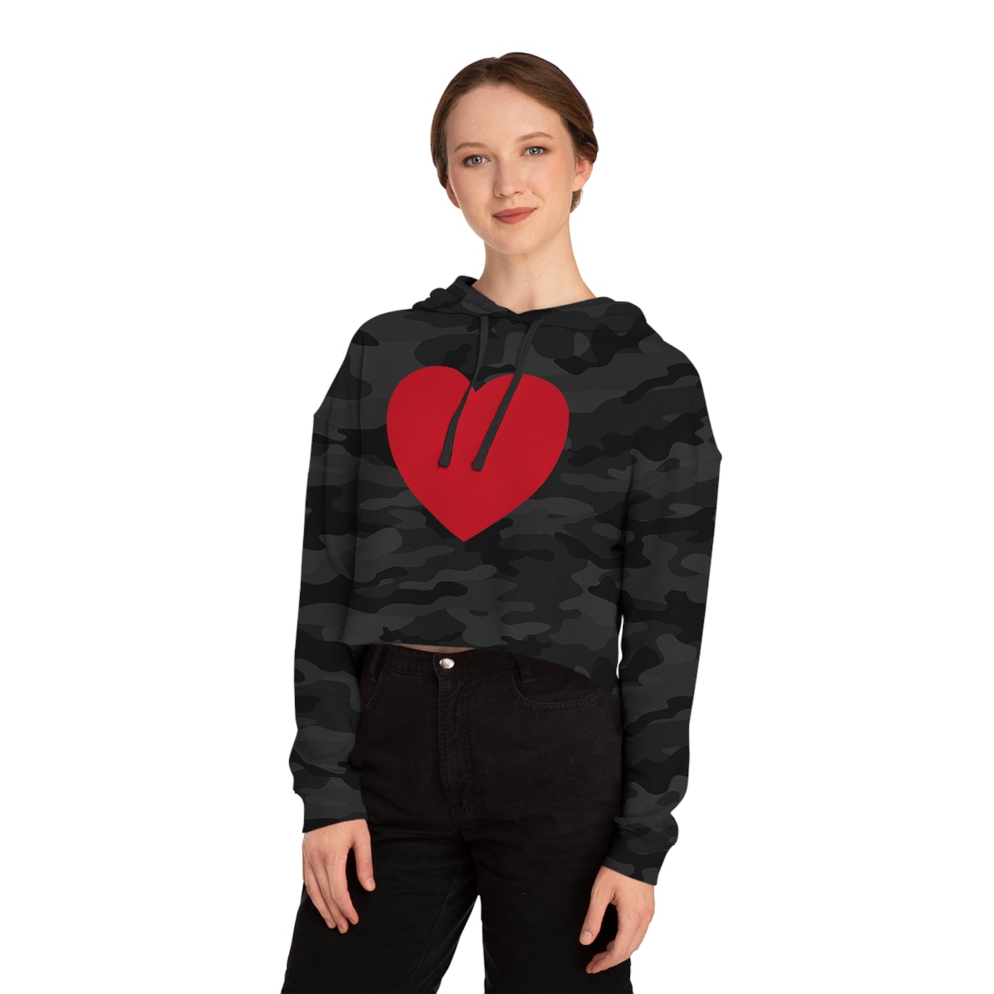 Have a Heart Women’s Cropped Hooded Sweatshirt- many colors