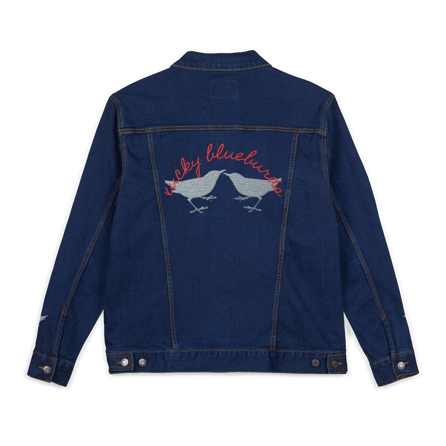 Lucky Bluebirds Unisex Denim Jacket (Embroidery)