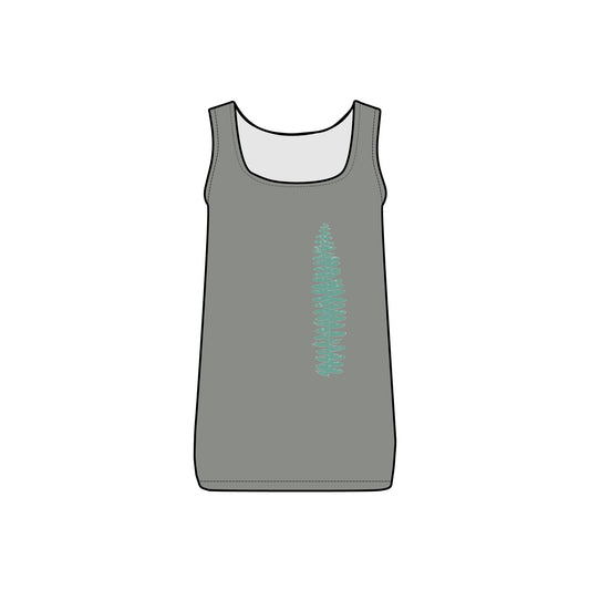 Green Fern, Forest Bathing Micro Ribbed Tank Top, THE STORE, by avalove