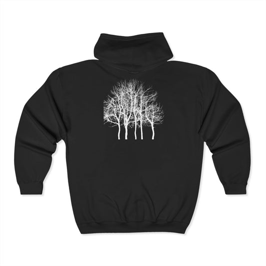 Fairytale Tree Full Zip Hooded Sweatshirt with Birdie- The Store, by avalove