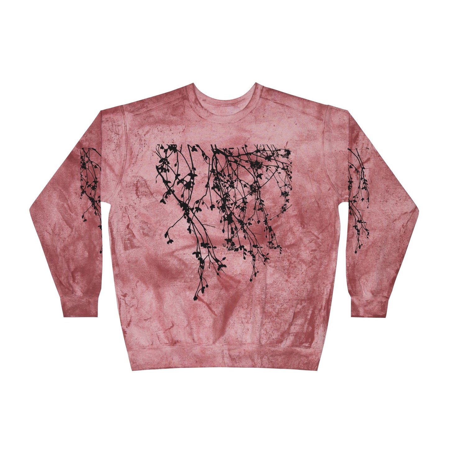 Falling Flowers Crewneck Sweatshirt - Mono Tie Dye- The Store, by avalove