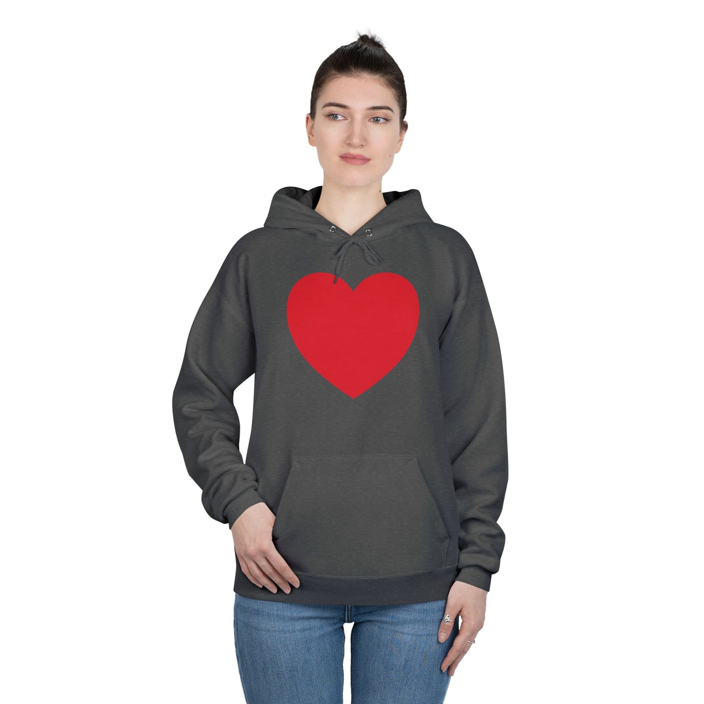 I WEAR MY HEART ON MY SLEEVE Unisex EcoSmart® Pullover Hoodie Sweatshirt