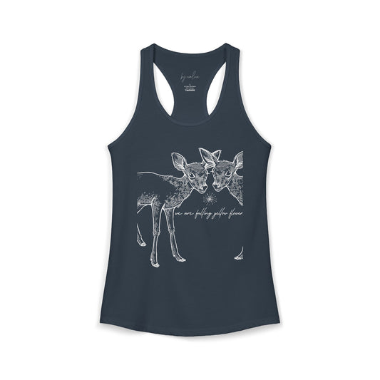 Two Deer- We Are Falling Flowers- Tank Basic- THE STORE, by avalove