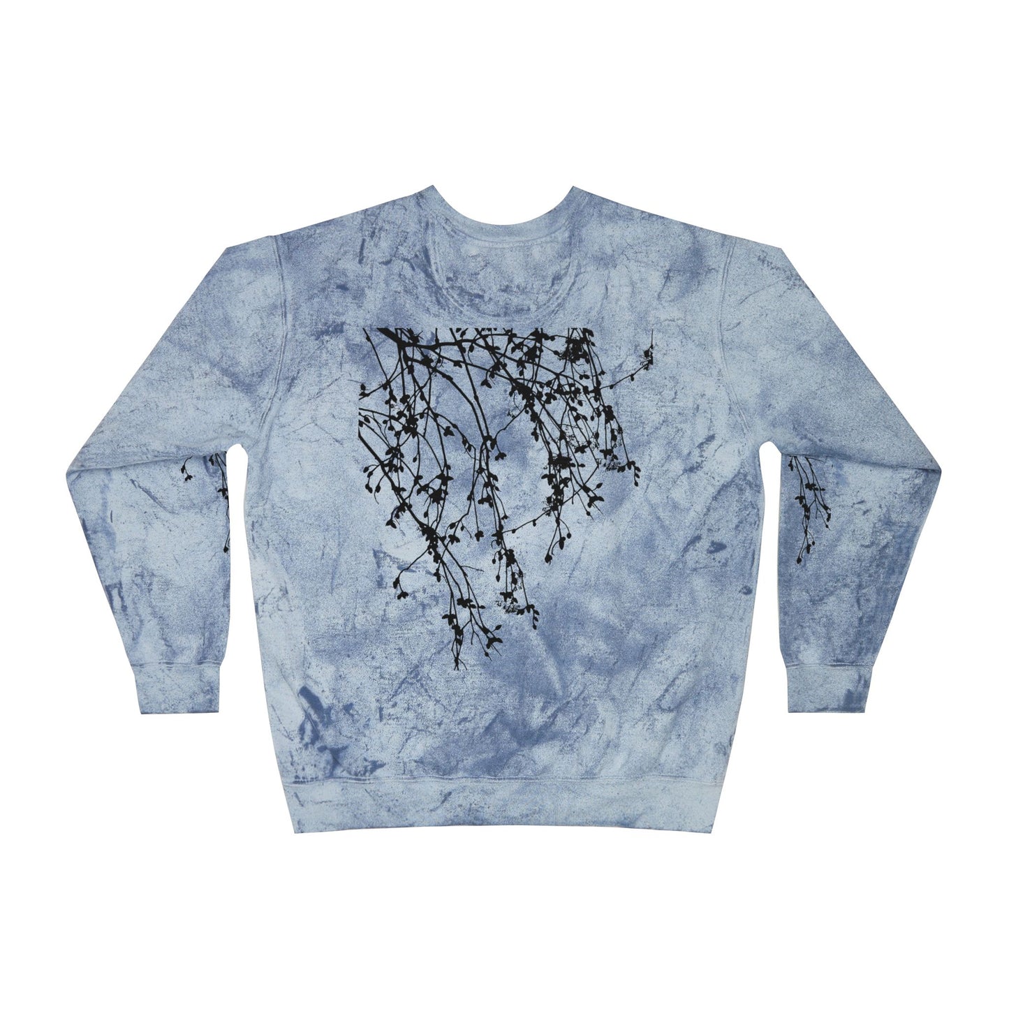 Falling Flowers Crewneck Sweatshirt - Mono Tie Dye- The Store, by avalove